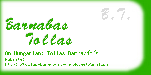 barnabas tollas business card